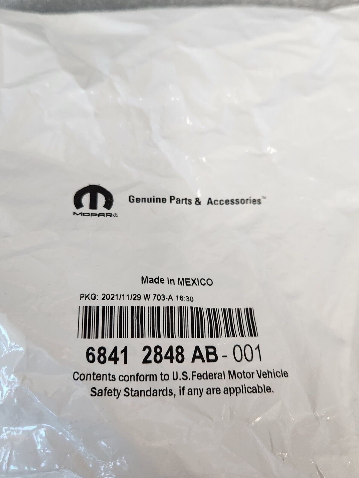 NEW GENUINE MOPAR 2021 JEEP WRANGLER 2.0L GAS FUEL FILLER CAP COVER 68412848AB