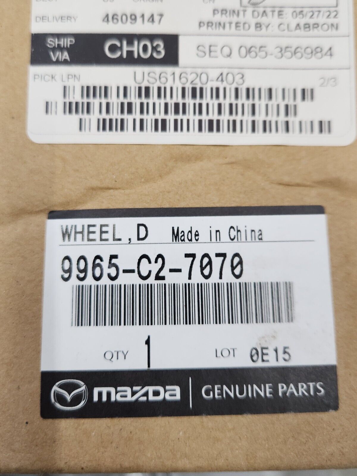 NEW GENUINE 2017-2024 MAZDA CX-5 17" WHEEL RIM Alloy 17X7J OEM 9965 C2 7070