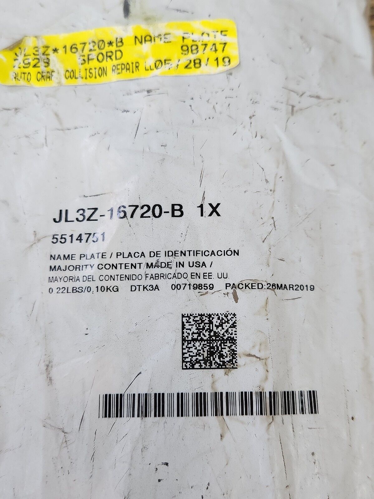 NEW OEM 2018 - 2020 Ford F150 STX Nameplate Emblem LH Driver Side chrome & black