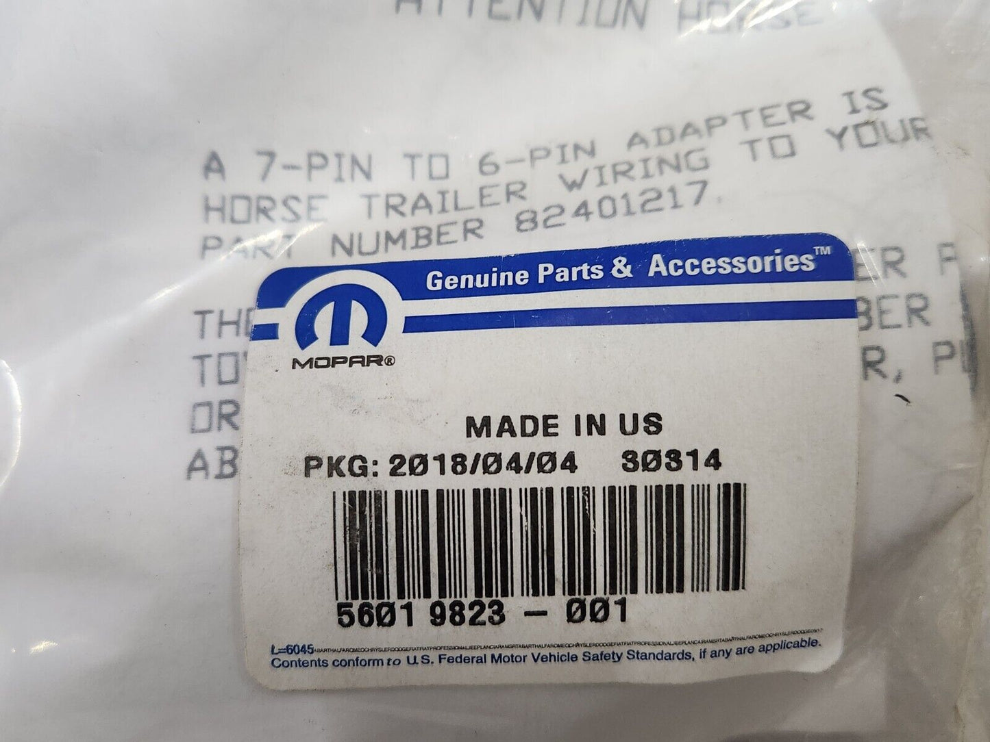 99-20 Jeep Dodge Chrysler 7 Way Round To 4 Way Flat Trail Tow Wiring Adaptor OEM