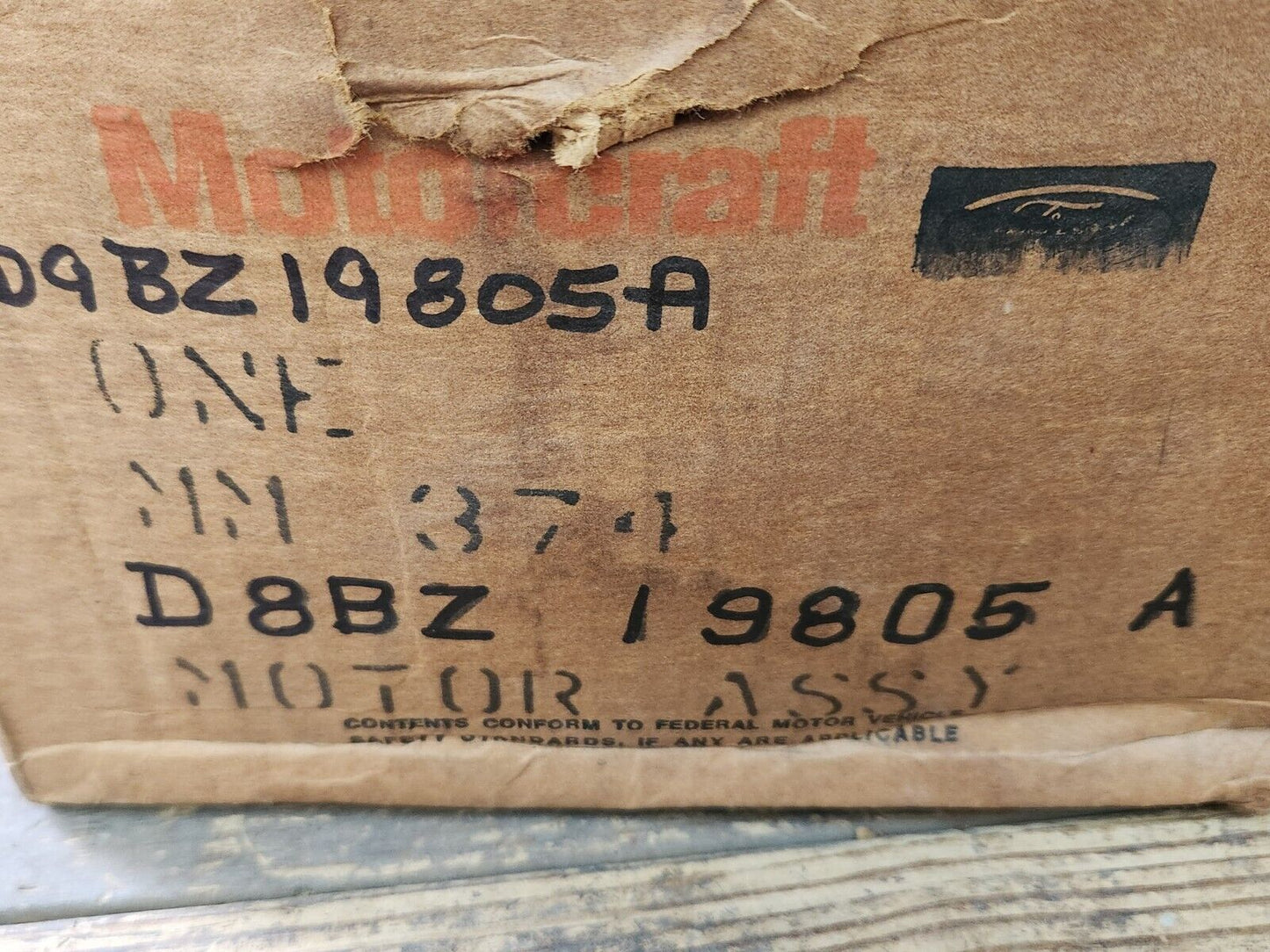 NOS OEM MOTORCRAFT D8BZ-19805A 79-87 FORD MUSTANG W/ A/C HEATER BLOWER MOTOR