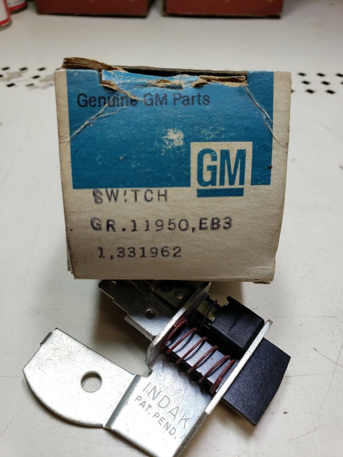 NOS OEM 1973 Vega Parking Brake Switch GM 331962 Seat Belt Warning 73 Indak