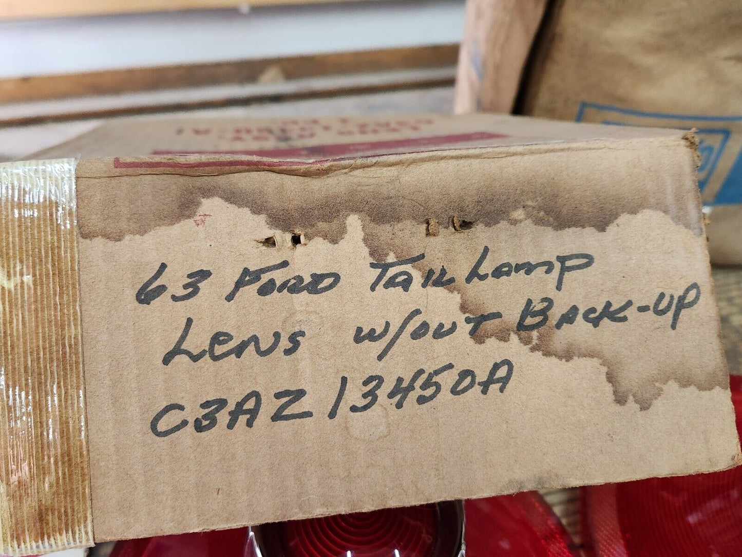 NOS 1963 Ford Galaxie Taillight Lenses Pair # C3AZ-13450-A Brand New FoMoCo