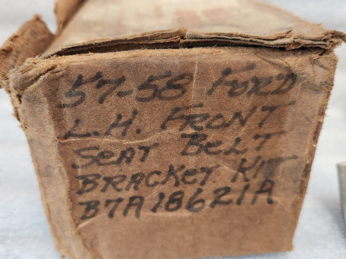 NOS 1957 1958 FORD FAIRLANE RANCHERO (ALL) LH SEAT BELT BRACKET SET B7A-18621-A2