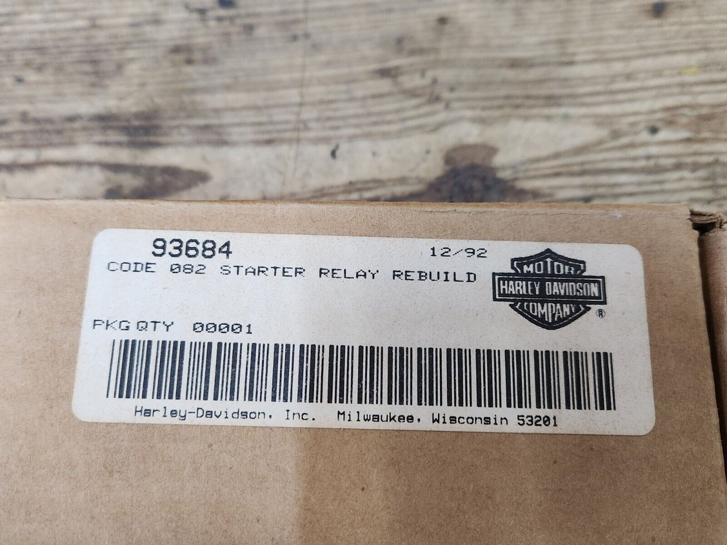 NEW OEM 1990-99 Harley Davidson P/N 93684 Recall Kit Code 082 Starter Relay KIT