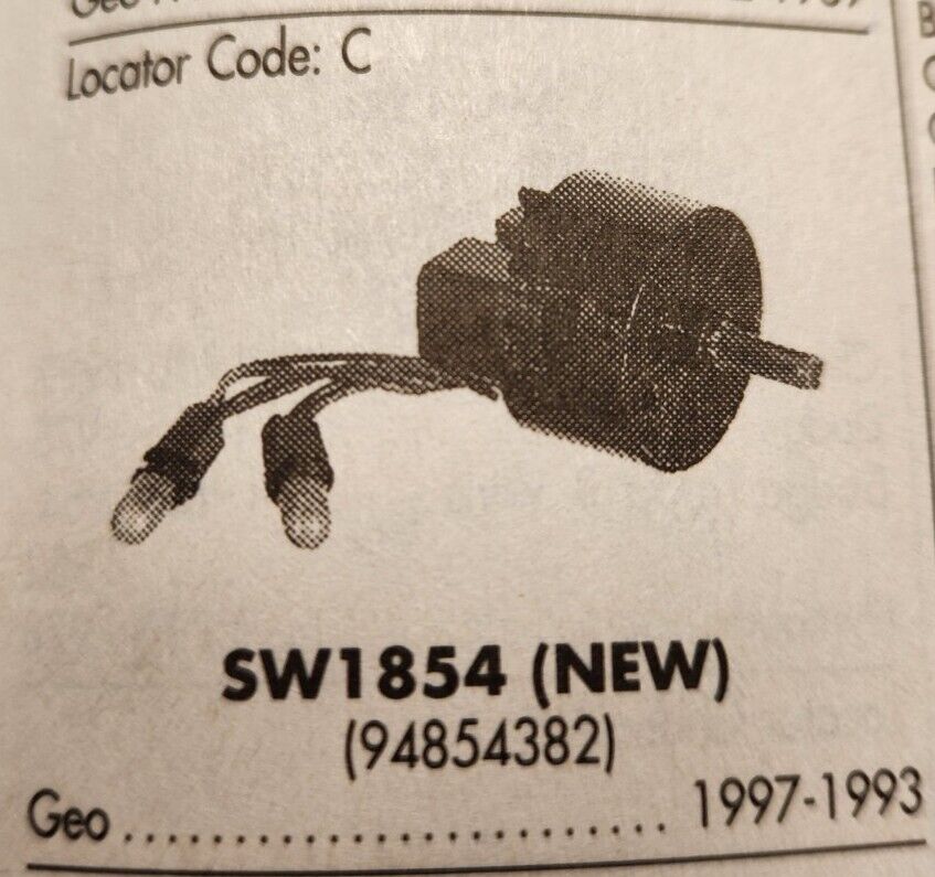 NEW GM 94854382 Blower Fan Switch HVAC 1993 - 1997 Geo USA MADE