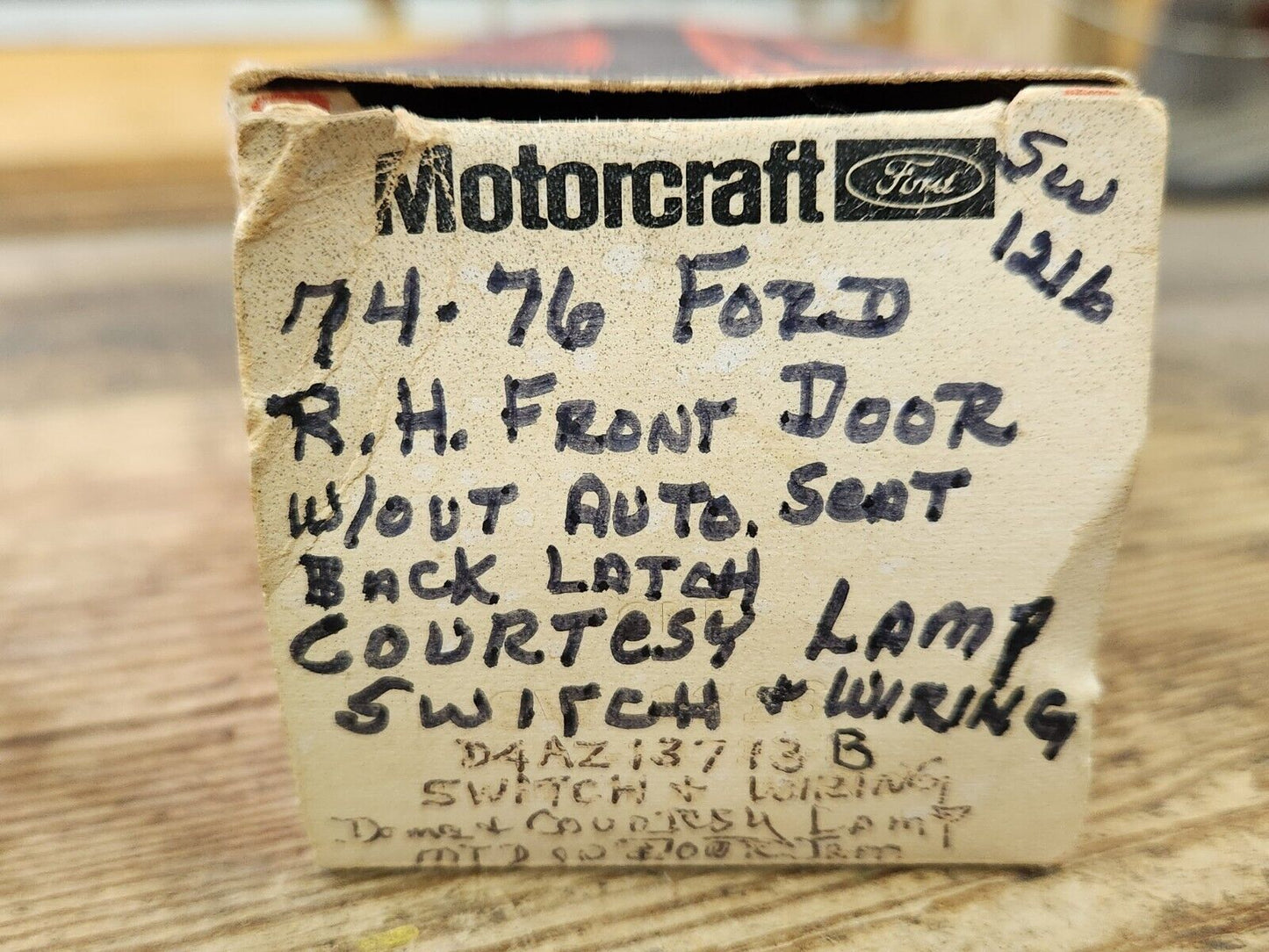 NOS 1974-1976 Custom LTD Monterey Marquis RH DOOR COURTESY LAMP SWITCH & WIRING