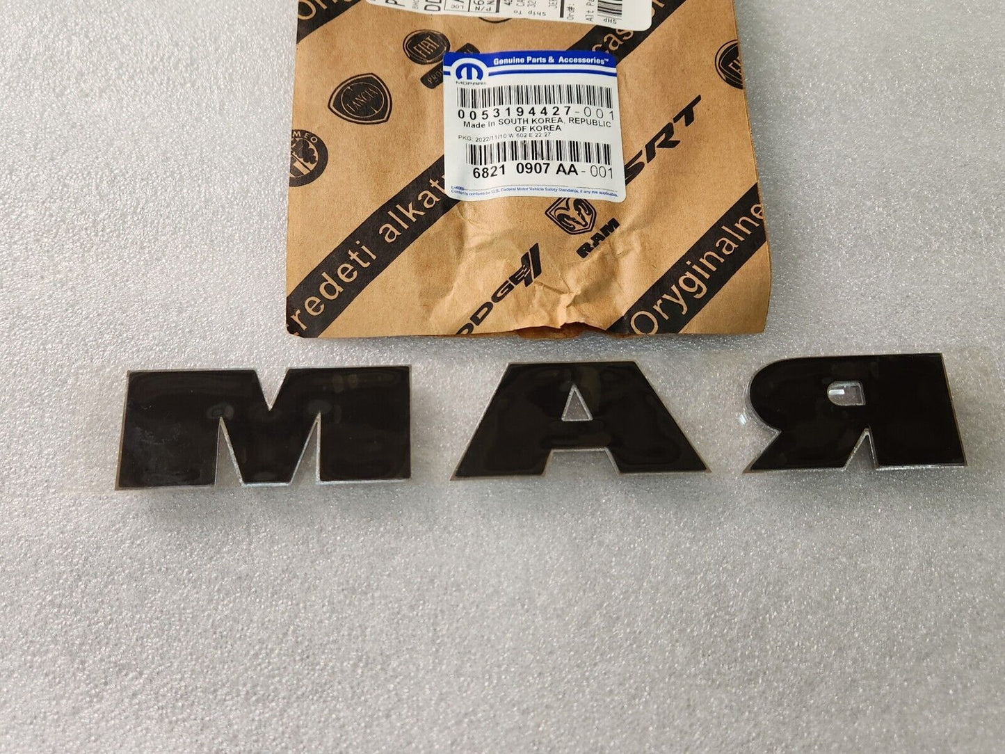 NEW OEM 2014-2020 RAM Promaster rear door chrome Nameplate Emblem 68210907AA