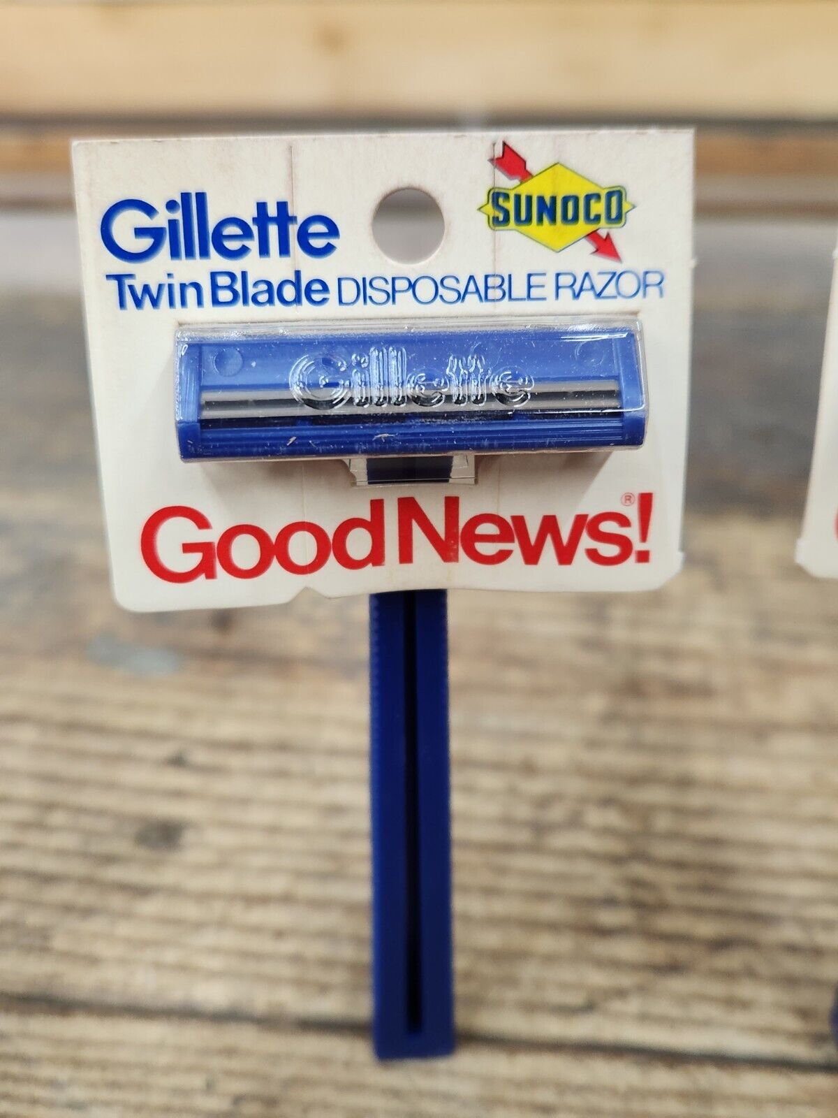 Sunoco Gas & Oil 1970s Gillette Disposable Razor Service Station NOS x 2 Display