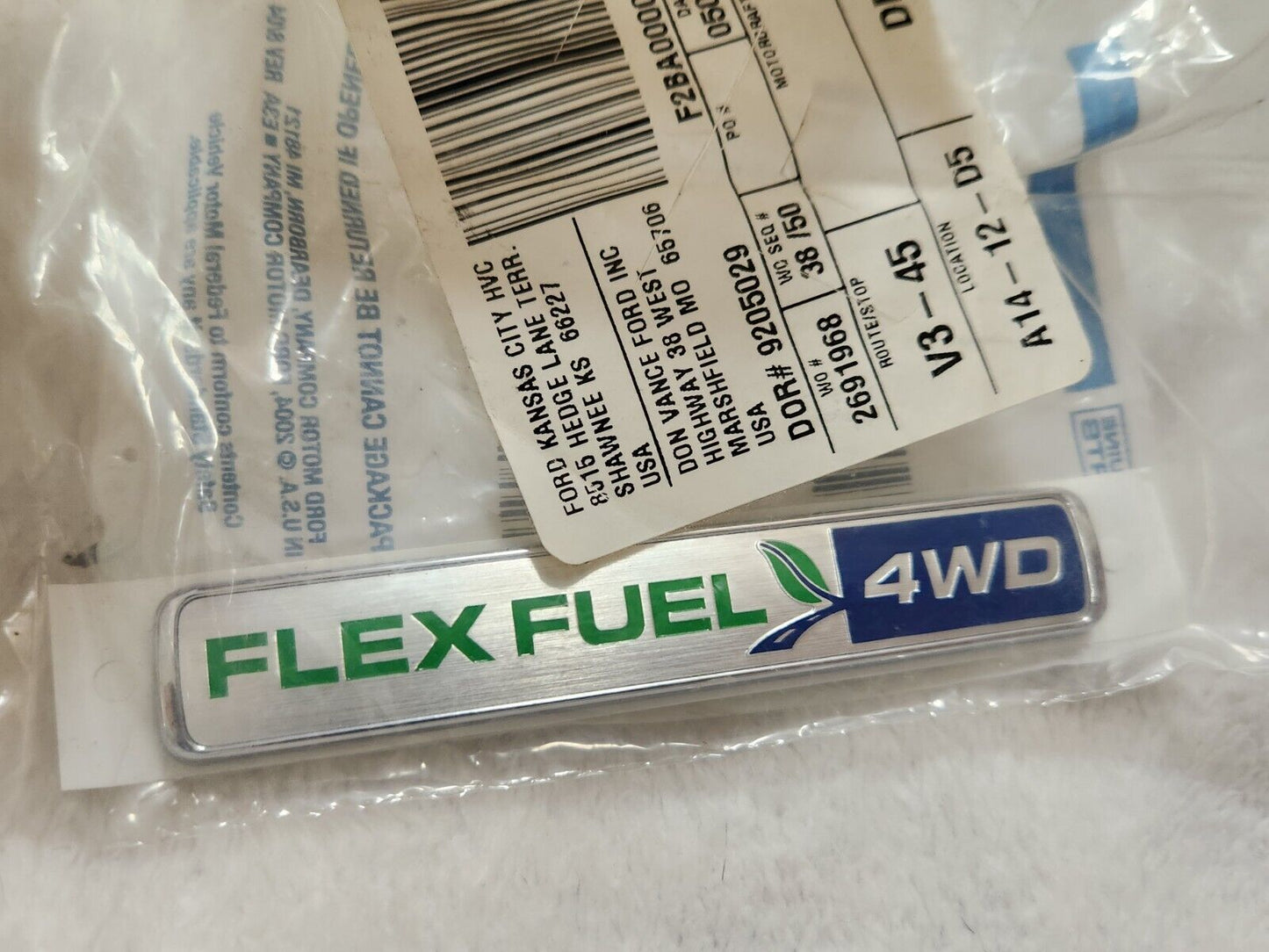 NEW OEM 2013-2015 Ford Explorer 4WD Flex Fuel Liftgate Nameplate DB5Z-9942528-B