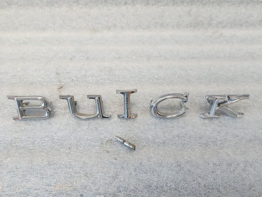 1964 Buick LeSabre Wildcat Electra 225 Hood Letters "BUICK" Front Letters 64 OEM