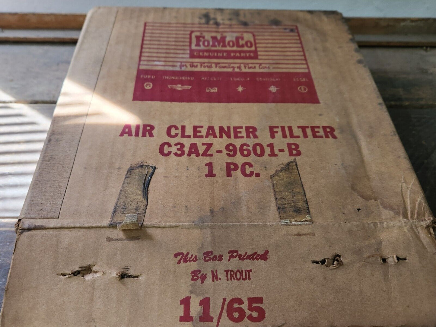 NOS OEM 1963-1964 Ford 353 390 V8 Air Cleaner Filter FA-6 C3AZ-9601-B