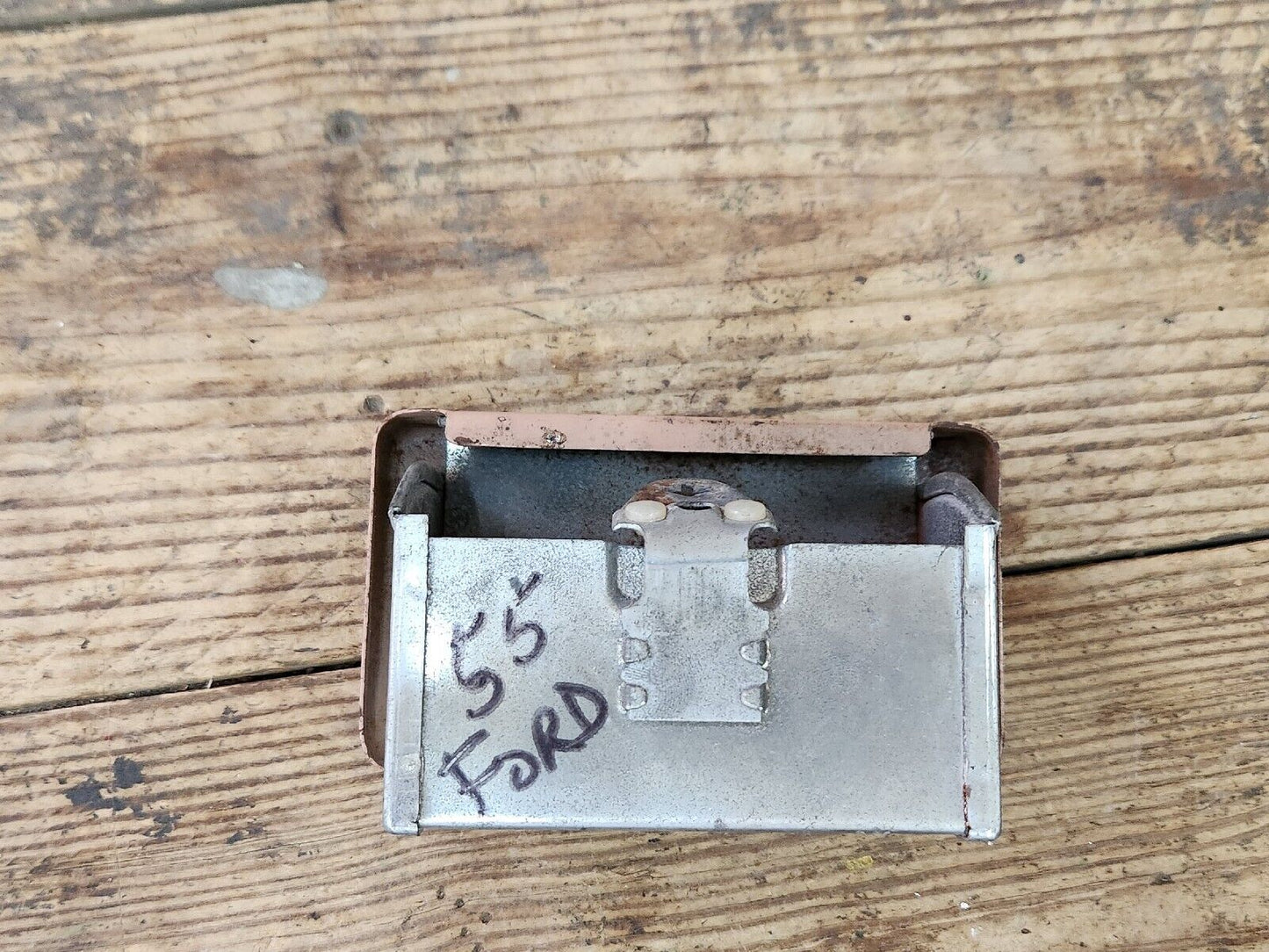 1955 1956 Ford Customline 4 door interior front seat back rest ash tray insert