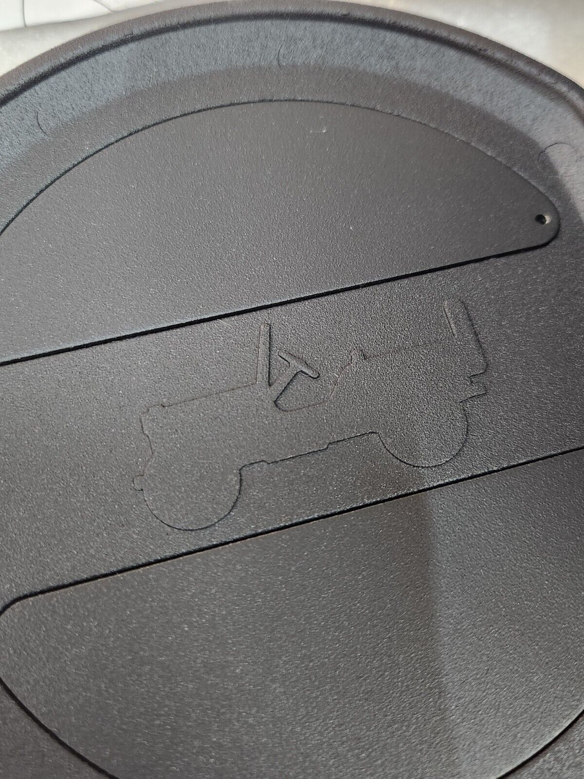 Fuel Door Black Powder coated Aluminum 2018-2024 Jeep Wrangler JL OEM 82215123AB