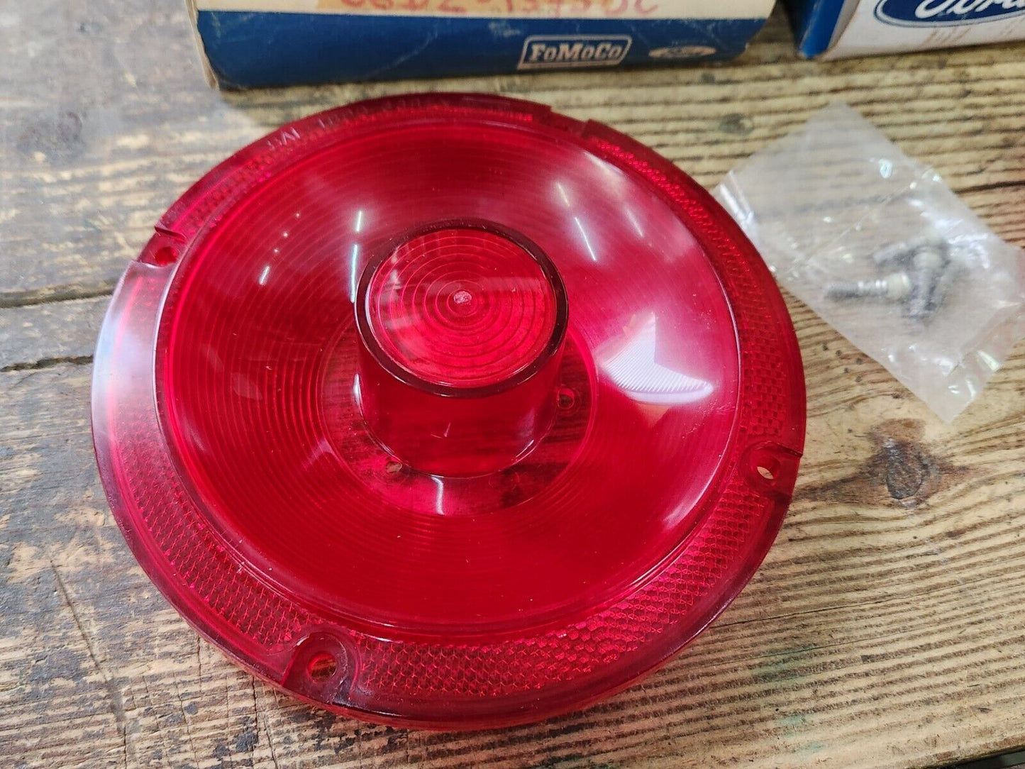 NOS OEM 1966 66 FORD FALCON C6DZ-13450-C TAIL LIGHT LAMP LENS PAIR NIB