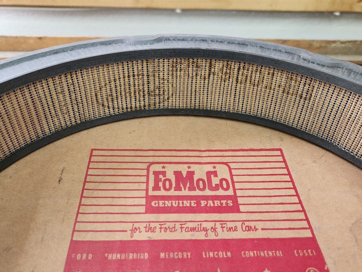 NOS 1957 Ford Fairlane Ranchero Custom 223 6 cyl Air Cleaner Element B7A-9601-A