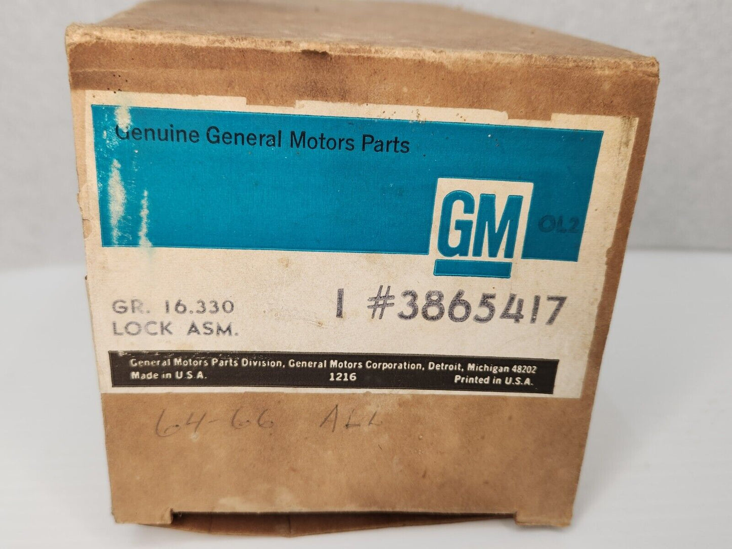 NOS OEM GM 1964-1966 CHEVROLET GMC TRUCK LEFT HAND DOOR LOCK ASSEMBLY 3865417