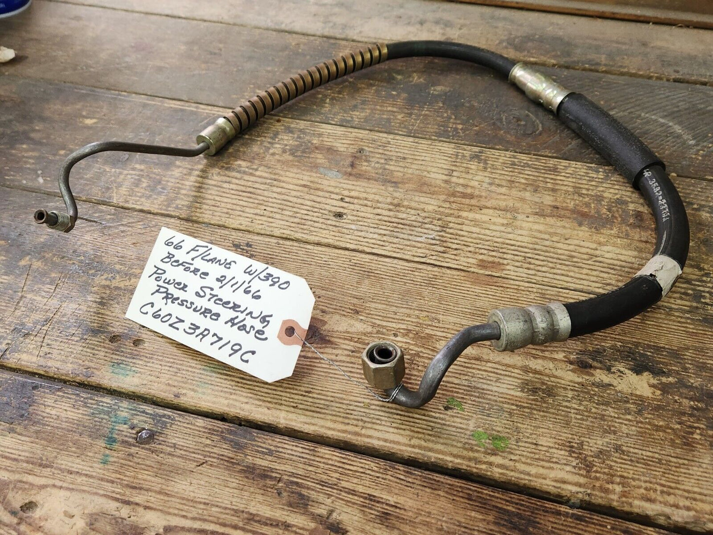 NOS OEM 1966 FORD FAIRLANE MERCURY CYCLONE 390 POWER STEERING PRESSURE HOSE LINE