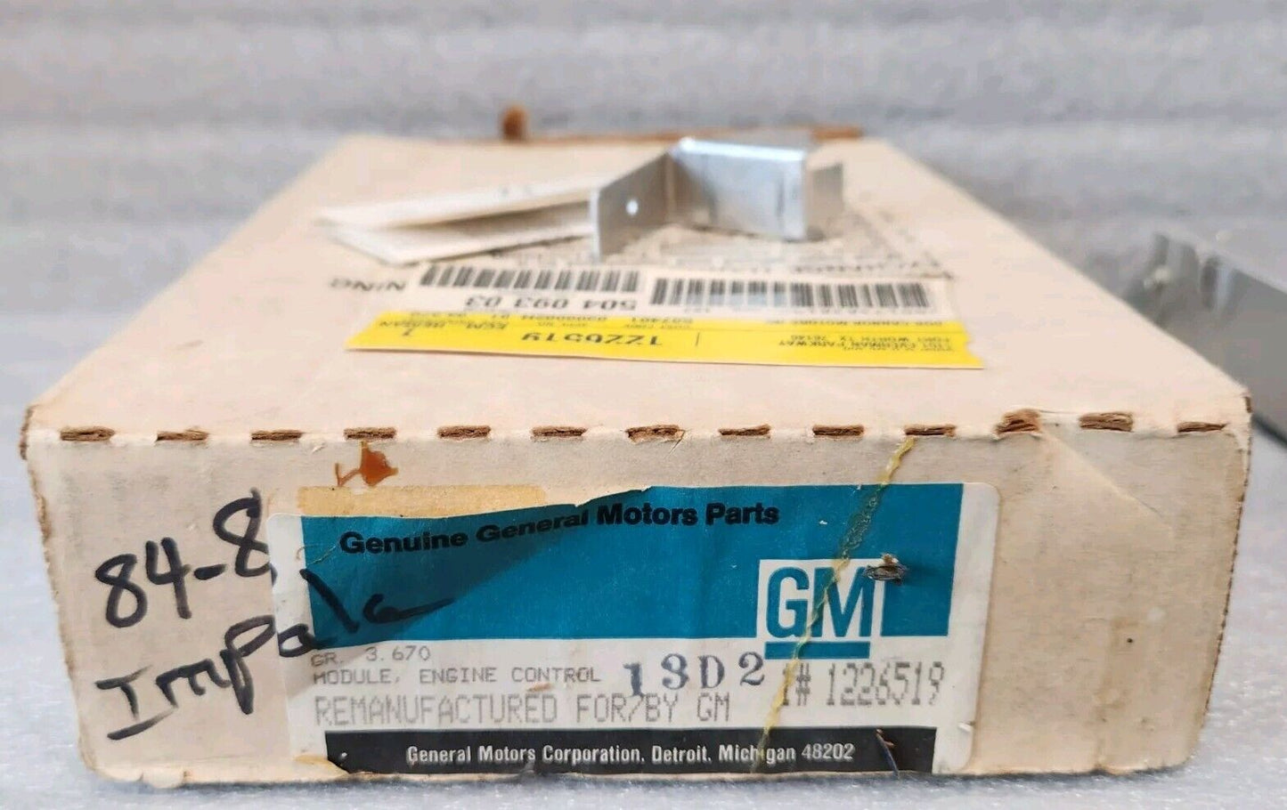 1984-1988 Olds Cutlass Chevy Impala Engine Computer Module ECM ECU PCM 1226519