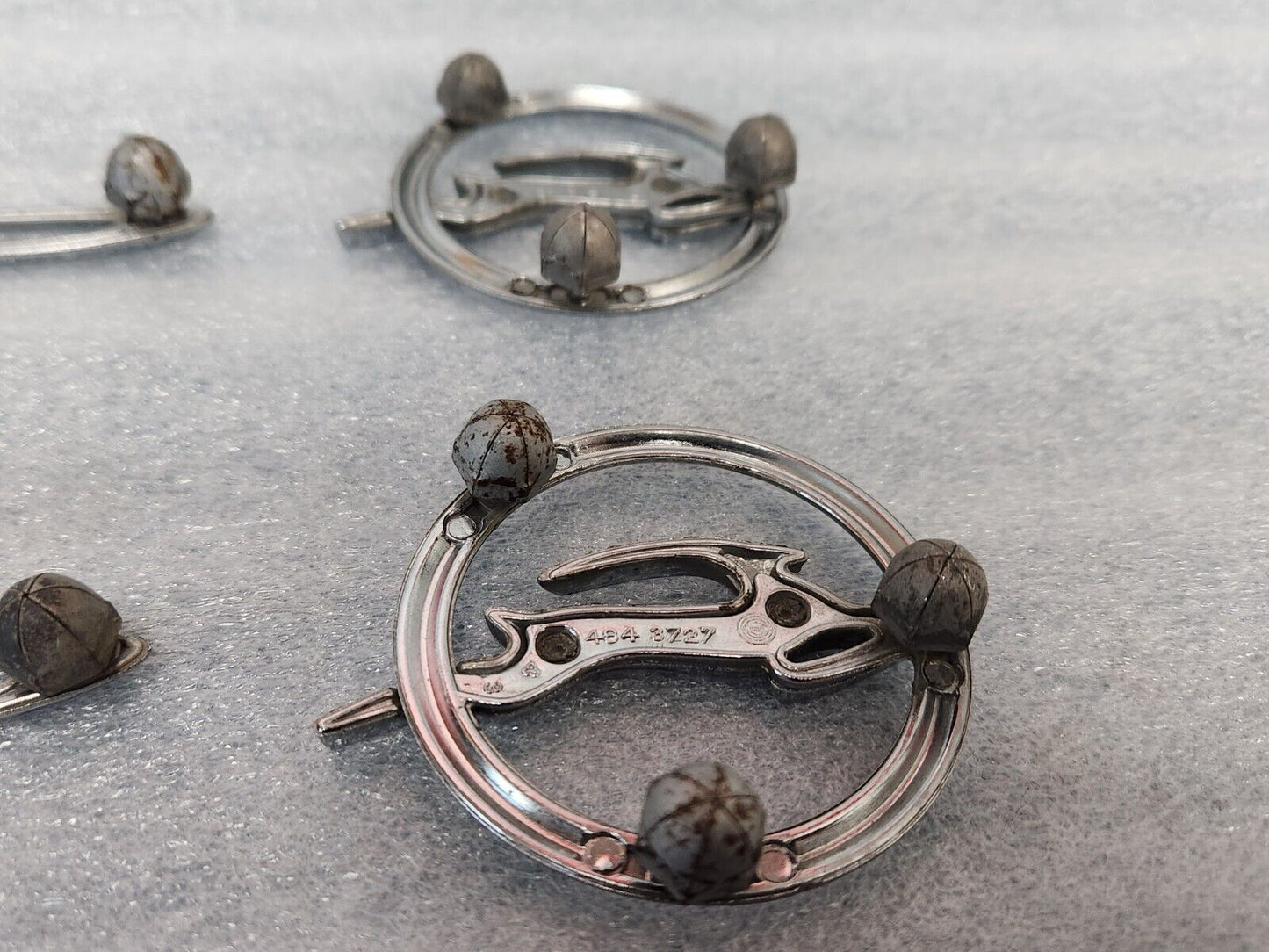 1962 Chevy Impala Rear Quarter Panel Emblems Scripts Deer Set Of 4 OEM GM