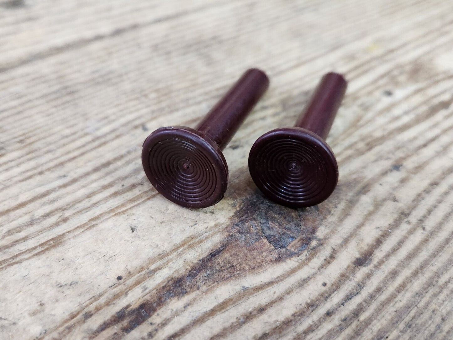1960's Buick Olds Pontiac Chevy Maroon Door Panel Lock Stem Pull Knobs OEM GM
