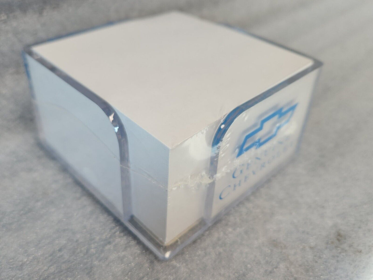 Vintage Genuine Chevrolet sticky notes Desktop holder Dealership Promo NEW