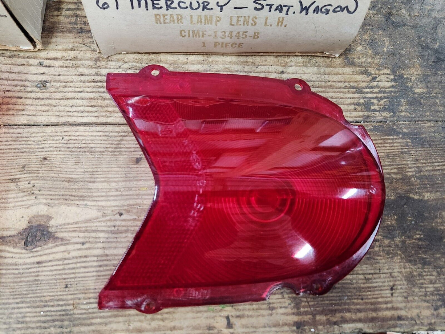 NOS 1961 Mercury Commuter Colony Park Wagon R&L PAIR REAR TAIL LIGHT LAMP LENSES