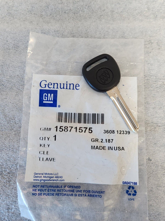 GM OEM NOS 15871575 Door Lock Ignition Key Uncoded 2005-2010 Buick