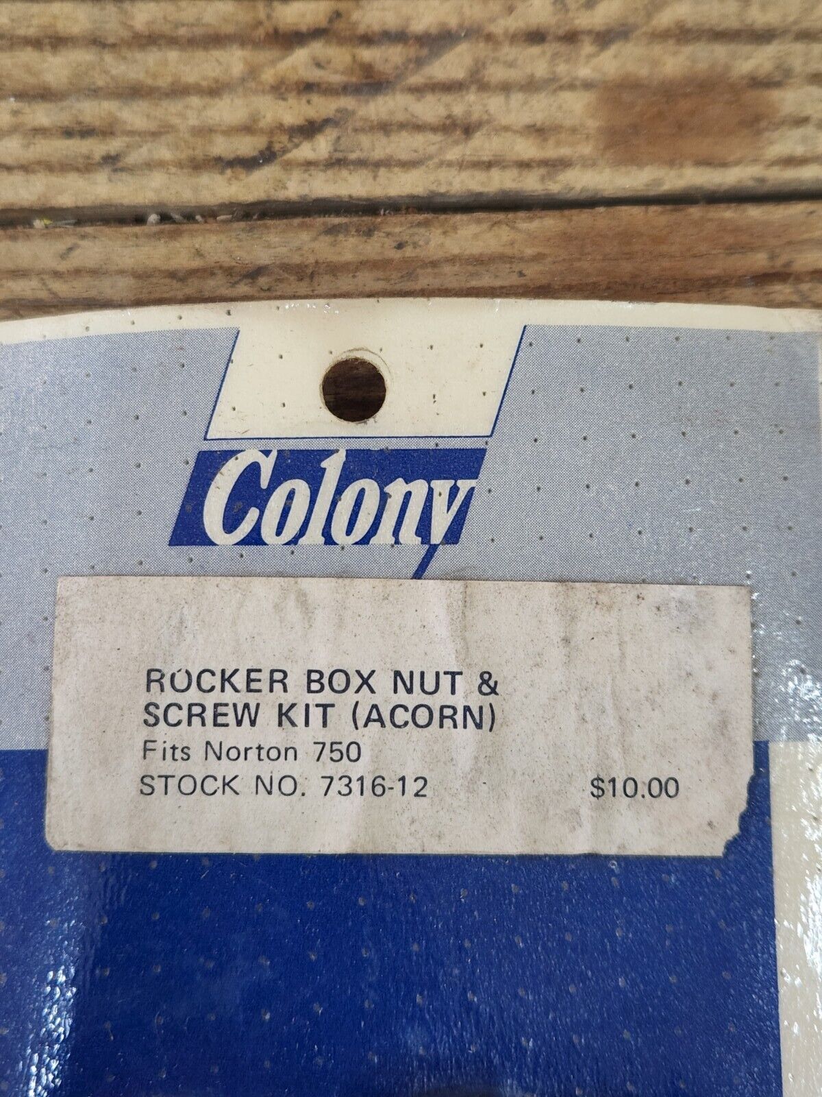 NEW 1967-1977 NORTON 750 ROCKER BOX ACORN NUT & SCREW KIT NOS COLONY 7316-12