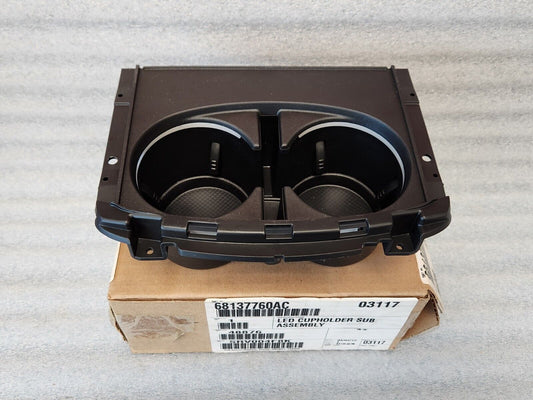 NEW OEM 2011-2014 DODGE CHARGER CHRYSLER 300 CENTER CONSOLE LED CUP HOLDER ASSY.