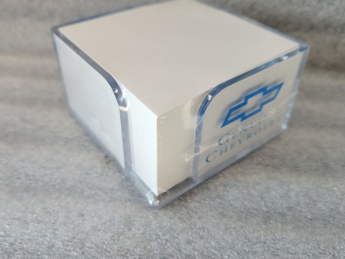 Vintage Genuine Chevrolet sticky notes Desktop holder Dealership Promo NEW