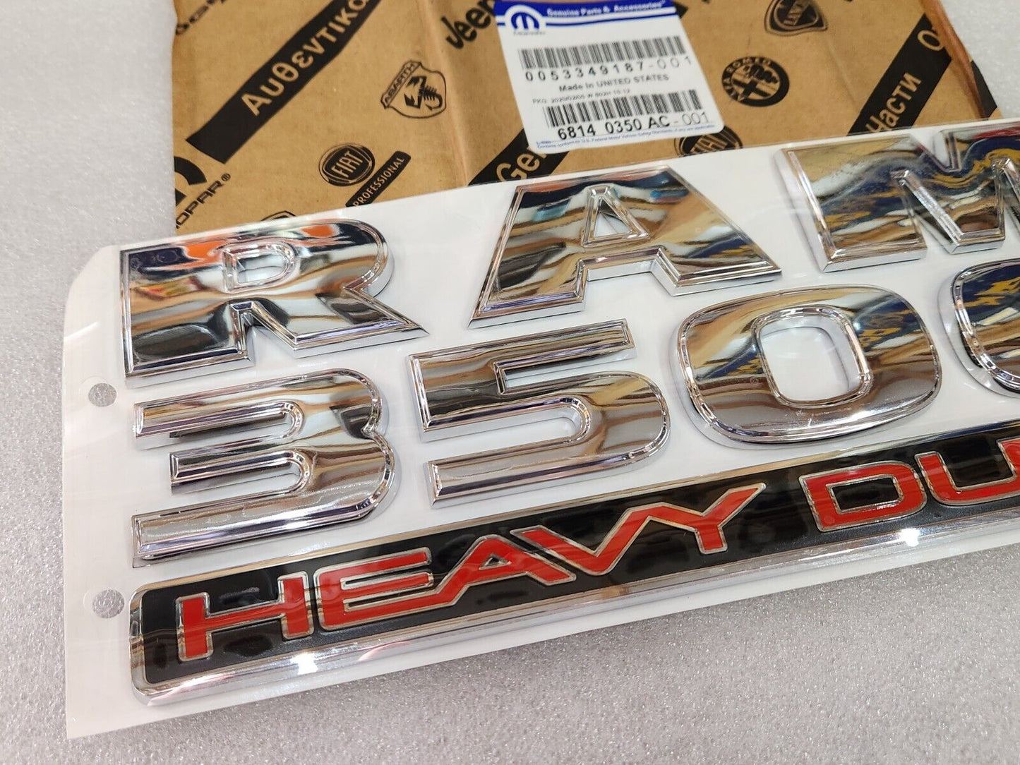 98-16 Dodge Ram 3500 HEAVY DUTY Emblem Nameplate NEW MOPAR GENUINE OEM