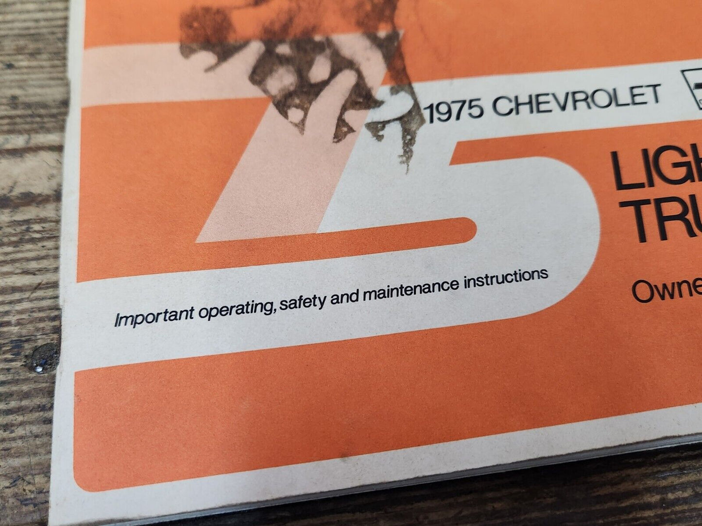 Original 1975 Chevrolet Light Duty Truck (Gasoline) Owner's Driver's Manual Bag