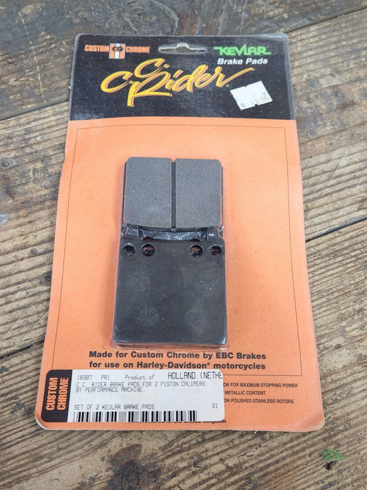 NEW Custom Chrome 18307 CC Rider 2 Piston Brake Pad Set NOS for Harley