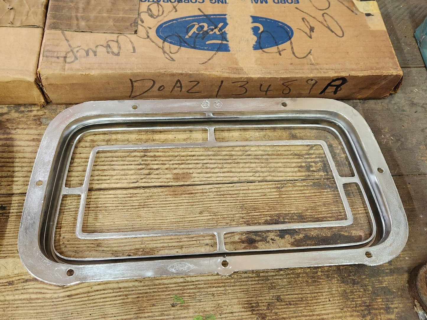 NOS OEM 1970 Ford Galaxie LTD Pair of Tail Lamp Bezels D0AZ-13489-A D0AZ-13489-B