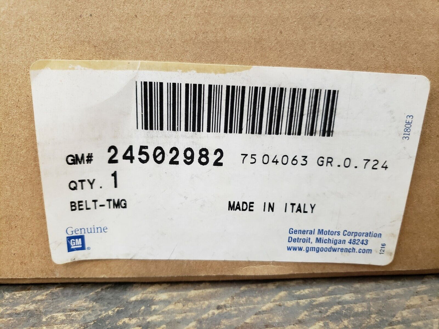 NEW NOS 1991 - 1995 CHEVROLET PONTIAC OLDSMOBILE TIMING BELT GM 24502982