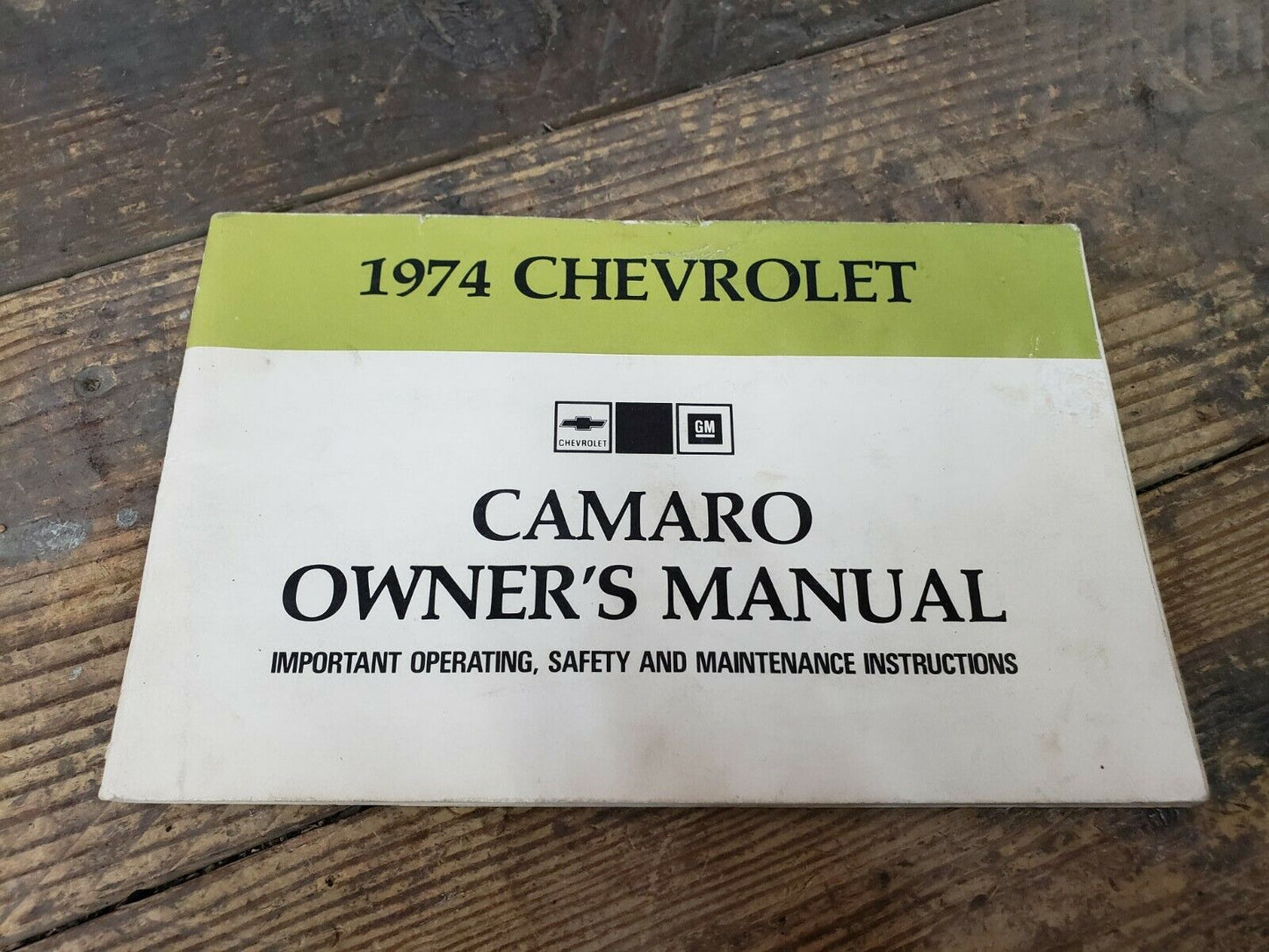 1974 Chevrolet Camaro Owners Manual Original Nice Used Condition FREE Shipping