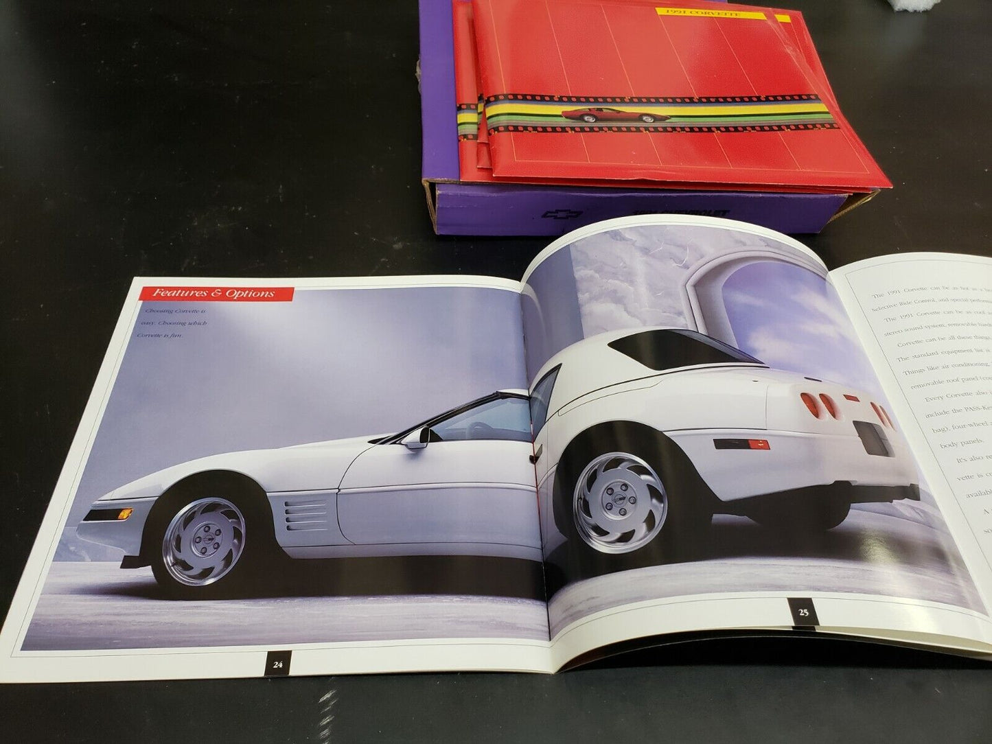 NEW 1991 CHEVROLET CORVETTE C4 BOOK Dealer Sales Brochure Album OEM GM