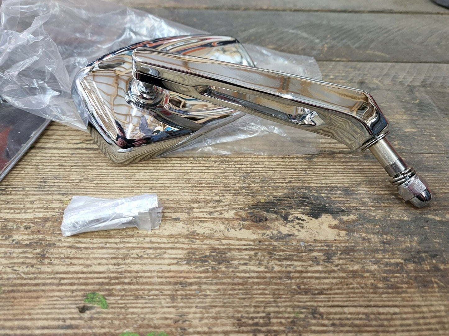 NEW Harley 1972 Up Right Side Mirror Custom Chrome Style All Chopper Very Nice!!