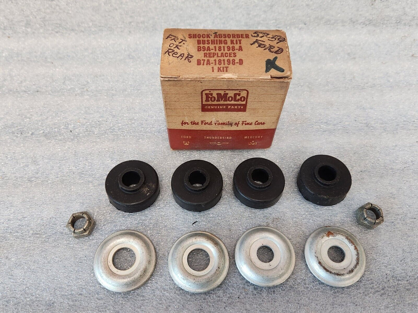 NOS 57 59 Ford Passenger Car Shock Absorber Bushing Kit Front or Rear B9A-18198A