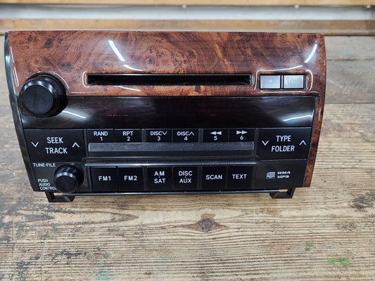 OEM 2007-2012 Toyota Tundra Sequoia MP3 6 Disc CD Radio 86120-0C260 Woodgrain