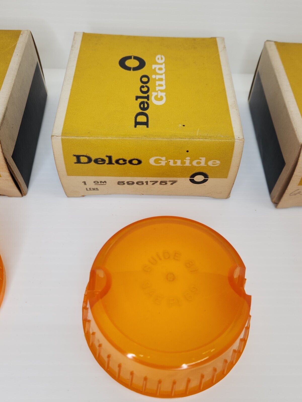 NOS OEM Delco Guide 1969 1970 Chevy Truck Roof Cab Marker Lens Set  5961757