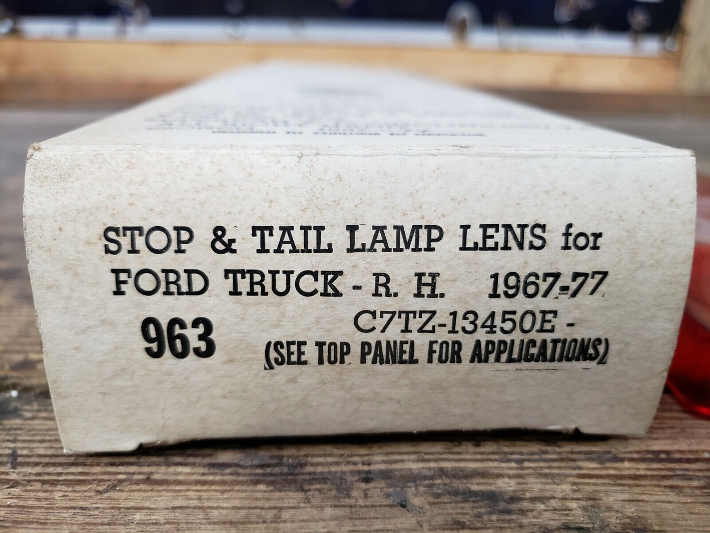 NEW 1967-77 Bronco Taillight Lens RH 1967-72 F100 F250 Styleside Ford Pickup