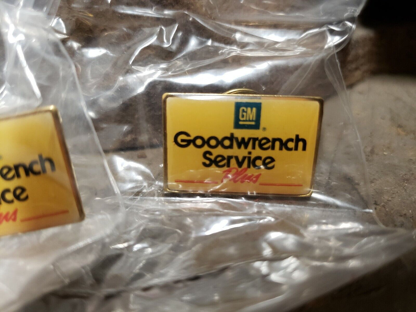 NOS Pair GM Goodwrench Service Plus Hat Pin Lapel NEW Collectors Free Shipping