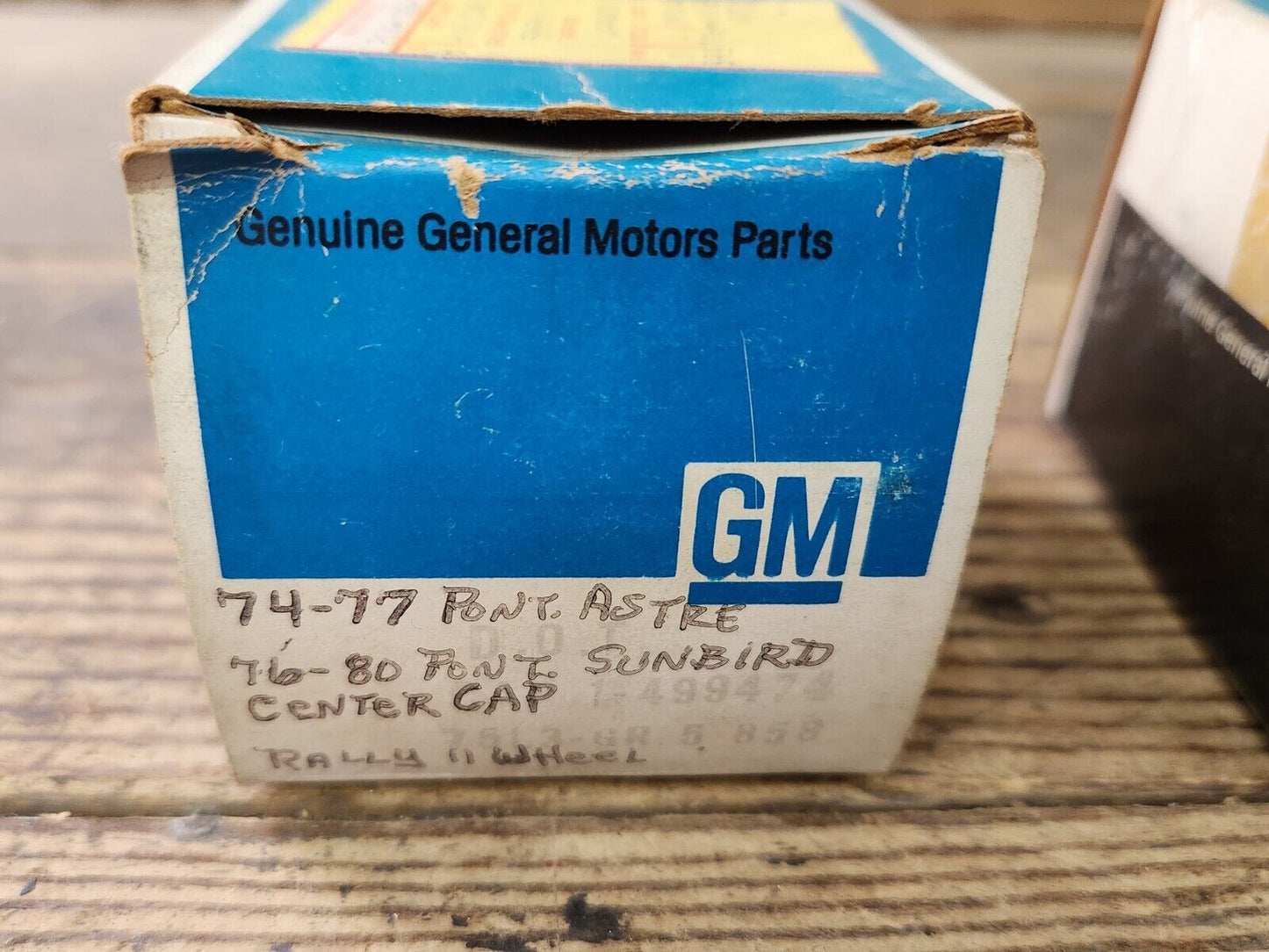 NOS PAIR 1974-1980 Pontiac Astre GT SJ Sunbird Rally Wheel Center Caps GM 499474