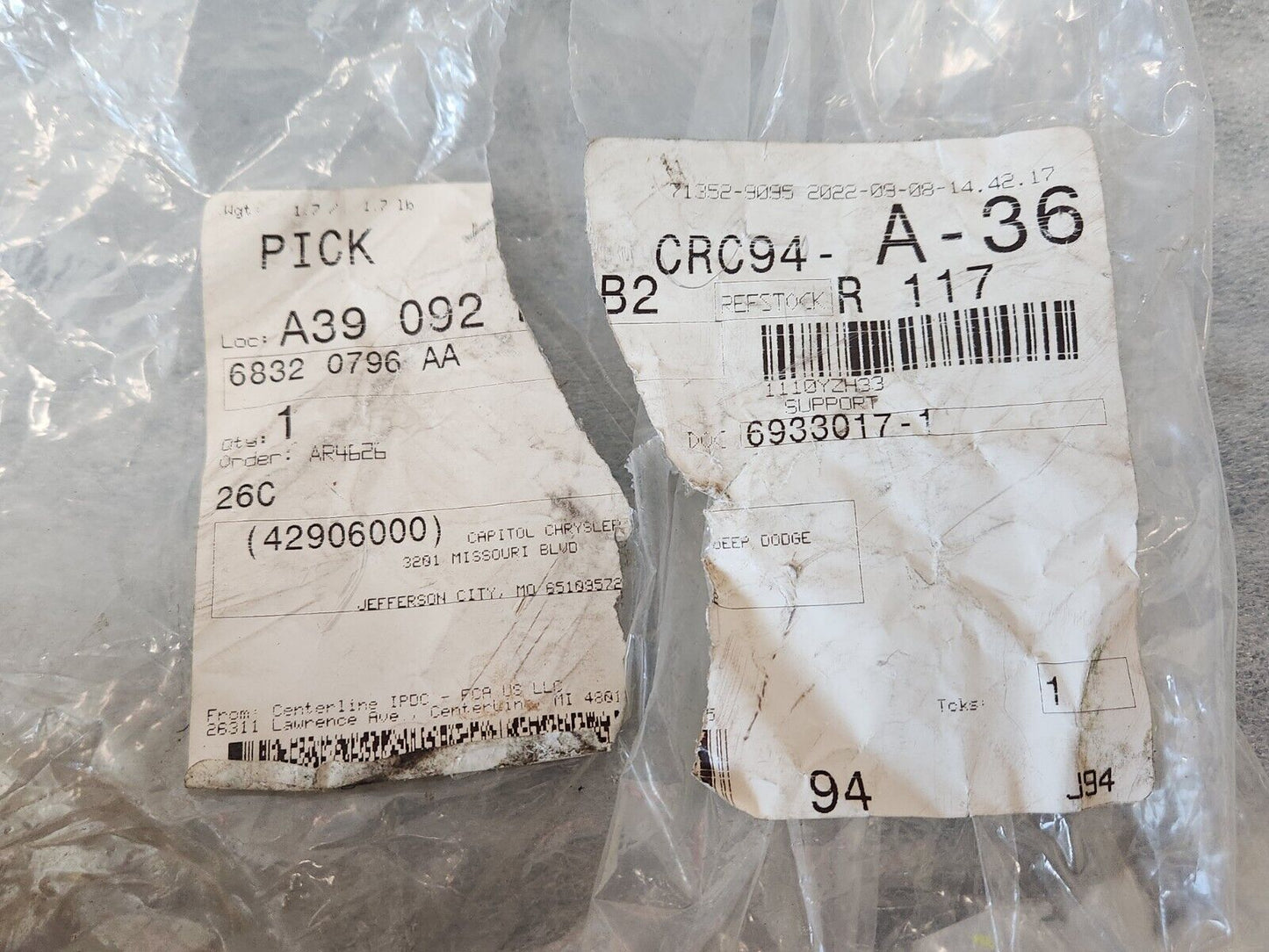 15-22 RAM PROMASTER CITY ENGINE SUPPORT MOUNT BRACKET OEM NEW MOPAR 68320796AA