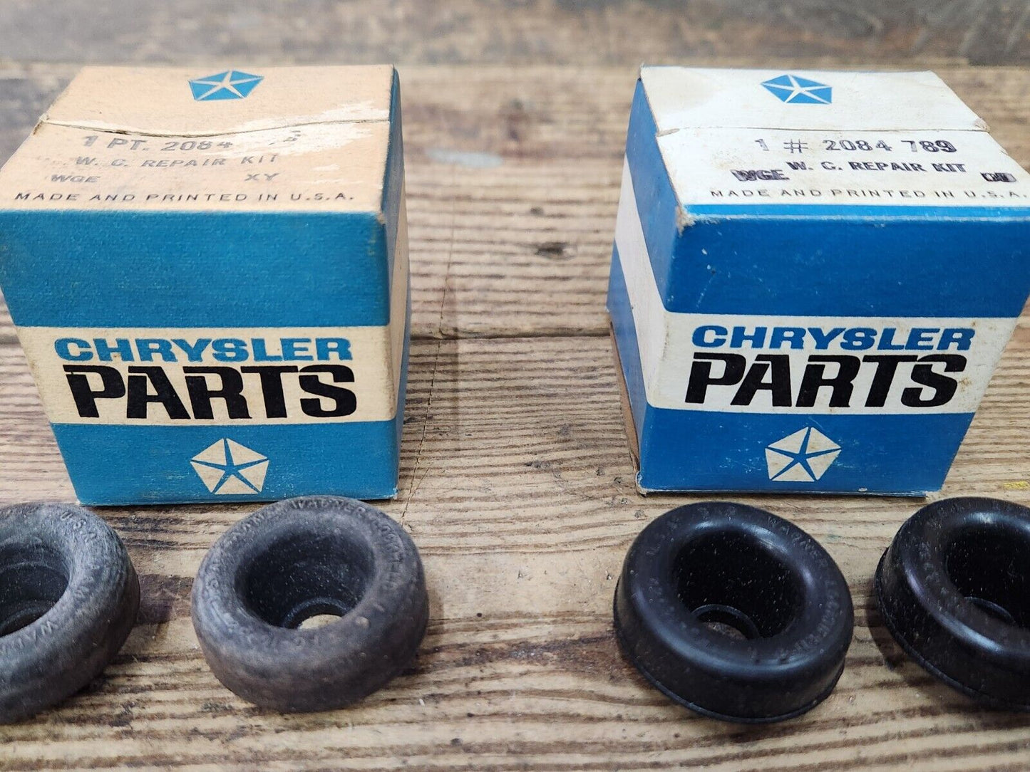 NOS 60-67 PLYMOUTH DODGE CHRYSLER A BODY BRAKE CYLINDER REPAIR KIT PAIR 2084789