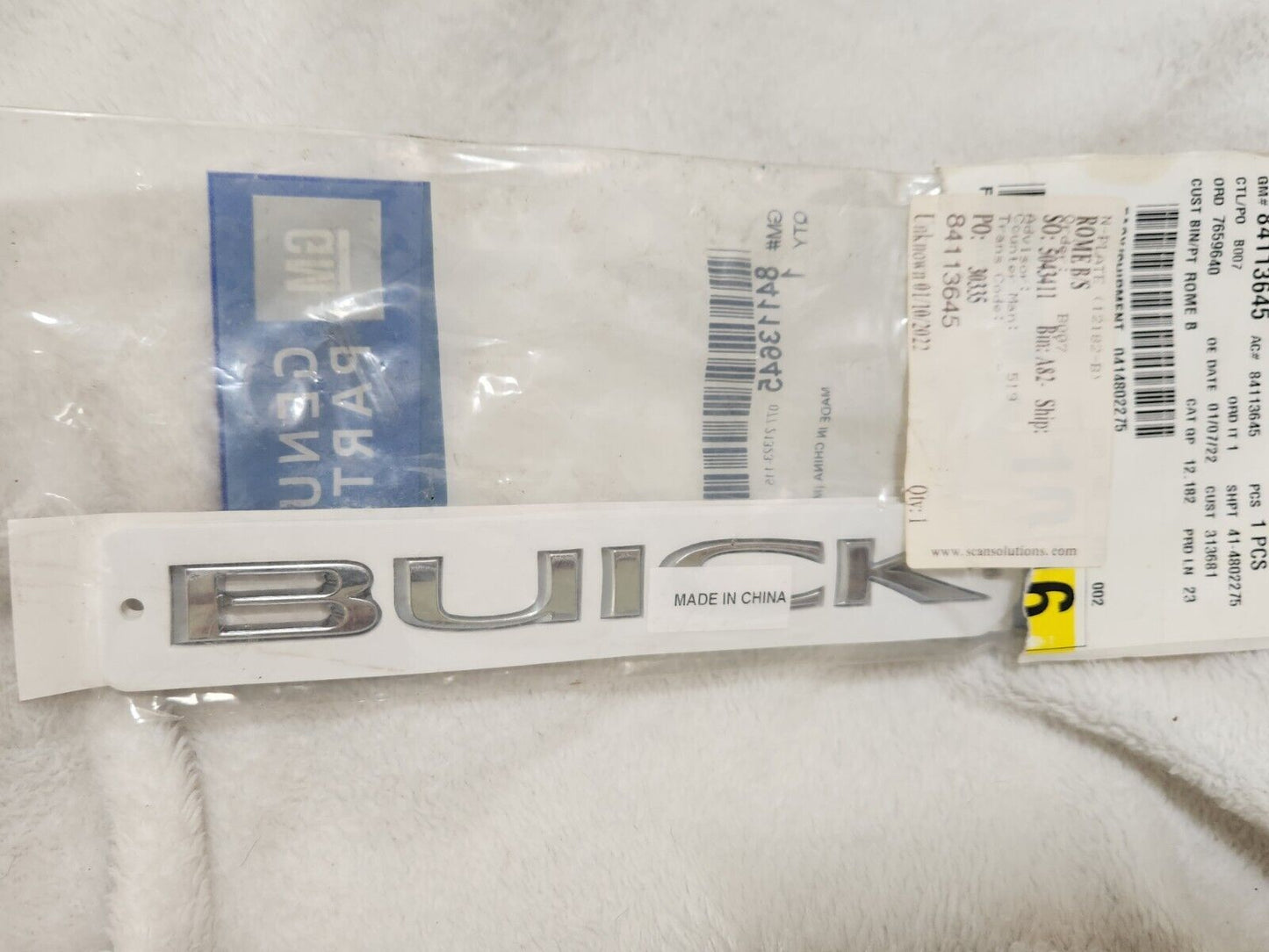 NEW NOS Buick GM OEM 2018 Enclave Lift Gate Emblem Badge Nameplate 84113645