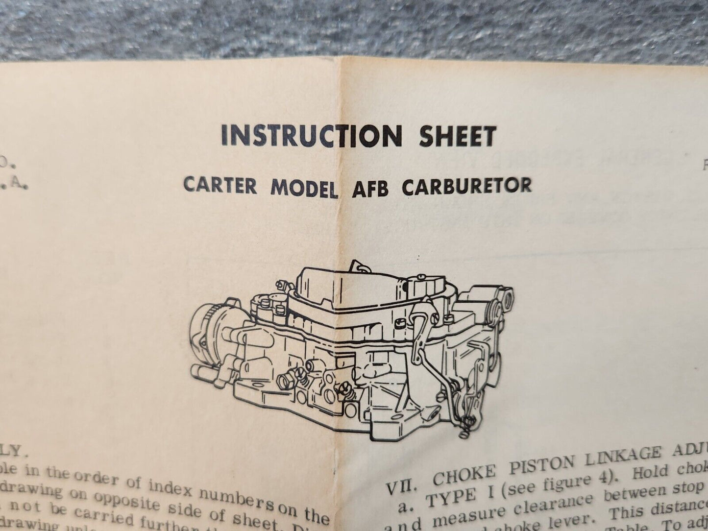 NEW Carter AFB 4 BBL 283 327 348 409 V8 Carburetor Rebuild Kit 1958-1965 Chevy