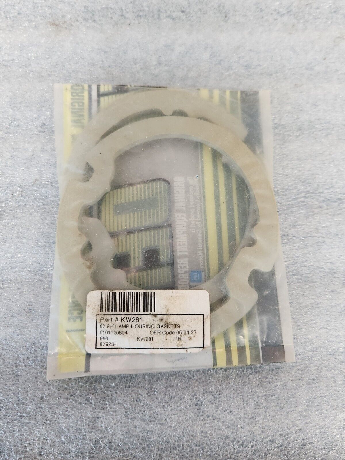 67 CAMARO STANDARD MODEL PARKING LAMP LENS GASKETS, PR